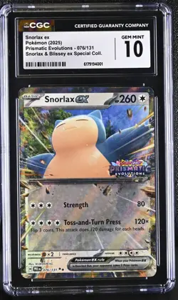 SNORLAX EX 076/131 & BLISSEY SPECIAL COLL. POKEMON CGC 10 GEM MINT - Image 1