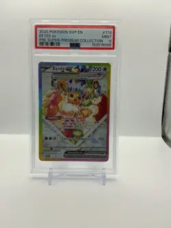 2025 Pokemon Prismatic Evolutions Eevee ex #174 Super-Premium Collection PSA 9 - Image 1