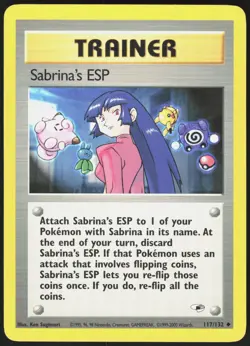 Gym Heroes Sabrina's ESP 117/132 Uncommon Pokemon LP - Image 1