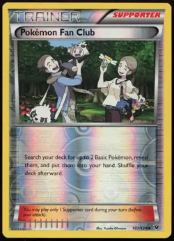 Pokemon Fan Club 107/124 NM Fates Collide Uncommon Reverse Holo Pokemon - Image 1