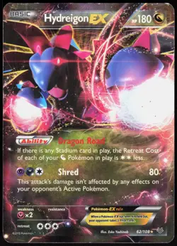 Hydreigon EX 62 Roaring Skies - Holo Pokemon LP (EX Rare) - Image 1