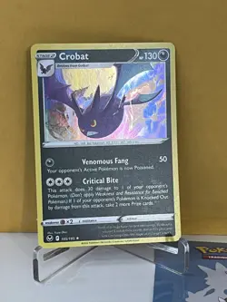 Pokemon 2022 CROBAT 105/195 Holo Rare Silver Tempest 💥🔥🤤 ships same day✈ - Image 2