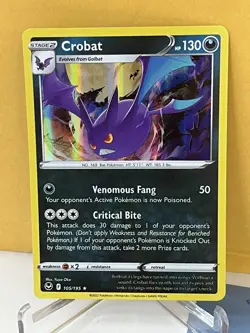 Pokemon 2022 CROBAT 105/195 Holo Rare Silver Tempest 💥🔥🤤 ships same day✈ - Image 4