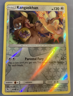 Kangaskhan Reverse Holo Rare Hidden Fates 2019 47/68 NM/M Pokemon TCG Free Ship - Image 1
