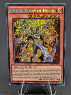YUGIOH! - RA05-EN027 Imsety, Glory of Horus - Secret Rare 1st Edition - Image 1