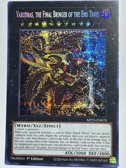 Yu-Gi-Oh Varudras, the Final Bringer of the End Times Ultra Rare NEW MP25-EN070 - Image 1