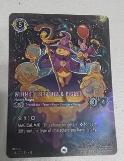 Disney Lorcana Winnie The Pooh And Piglet HUNNY MAGES Enchanted 234/207 NM - Image 1