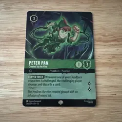 Peter Pan - Created by the Vine 89/207 Rare Cold Foil Lorcana Attack Of The Vine - Image 1