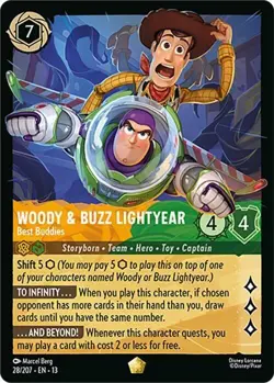 Woody & Buzz Lightyear - Best Buddies 28/204 Attack of the Vine! NM Lorcana - Image 1