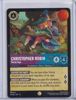 Christopher Robin Hunny Sage Legendary Lorcana Attack of the Vine 61/207 Foil - Image 1