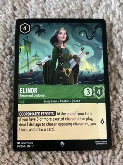 Elinor - Renowned Diplomat 86/204 Super Rare Wilds Unknown Lorcana Near Mint - Image 1