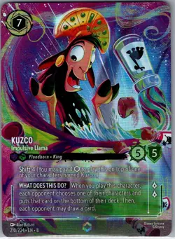 Kuzco - Impulsive Llama (Enchanted) 210/204 Foil Reign of Jafar - Lorcana - NM - Image 1