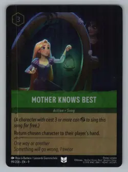 MOTHER KNOWS BEST 99/204 UC LORCANA COLD FOIL NM 9 GIAMMICHELE.,(2 - Image 1