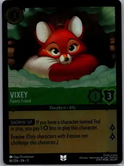 Vixey - Forest Friend 86/204 Uncommon Winterspell Lorcana Cold Foil Near Mint - Image 1