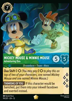 Mickey Mouse & Minnie Mouse - Adventuring Duo - AOTV 99/207 - Regular Nonfoil - Image 1