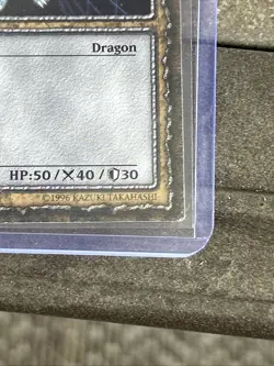 1996 Blue Eyes White Dragon Yugioh Dungeon Dice Monsters B1-01 Card Promo - Image 4
