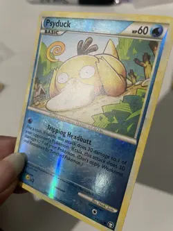 Psyduck 74/102 Reverse Holo Pokemon Card HeartGold SoulSilver Triumphant LP - Image 4