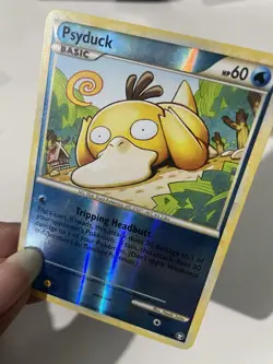 Psyduck 74/102 Reverse Holo Pokemon Card HeartGold SoulSilver Triumphant LP - Image 5