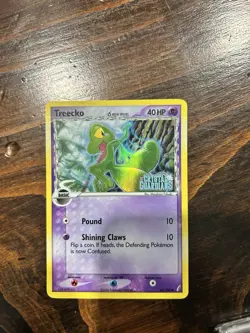 Pokemon Treecko Card 68/100 Reverse Holo Rare LP Crystal Guardians Stamped Delta - Image 1