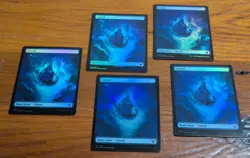 5x MTG Island (251) - Foil, NM-Mint, English Theros Beyond Death Magic - Image 1