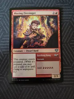 mtg blazing firesinger foil secrets of strixhaven - Image 1