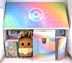 Prismatic Evolutions SPC Play Mat, Eevee Deck Box, Card Sleeves -NO PACKS, PROMO - Image 1
