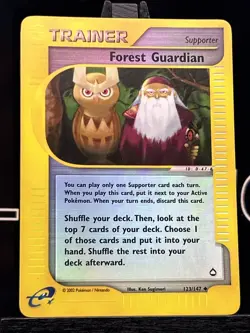 Pokemon Forest Guardian Trainer Aquapolis 123/147 WOTC Reverse Holo 2002 - Image 3