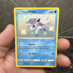 2019 Pokemon, Hidden Fates: Shiny Vault, #SV8/SV94 Alolan Vulpix, Shiny Holo MP - Image 1