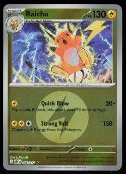 Raichu (Energy Symbol Pattern) 056/217 Ascended Heroes Pokemon Reverse Holo NM - Image 1