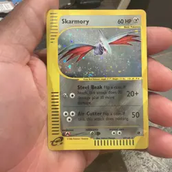 Pokemon TCG Skarmory 27/165 Holo Rare Expedition Base Set LP - Image 2