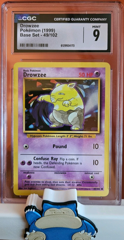 Pokemon TCG Drowzee 49/102 Base Set Regular English 1999 CGC 9 - Image 1