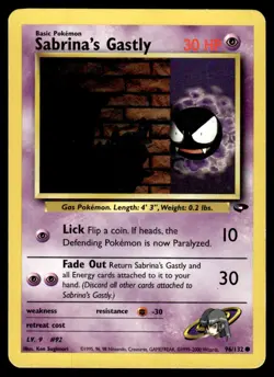 Sabrina’s Gastly #96 - Pokemon Gym Challenge - LP - Image 1