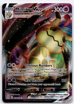 MIMIKYU VMAX 069/172 HOLO VMAX RARE BRILLIANT STARS POKEMON NEAR MINT - Image 1