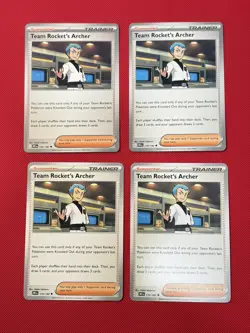 [4x Playset] Team Rocket's Archer 170/182 x4 SV10: Destined Rivals Pokemon TCG - Image 1