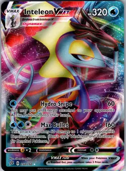 Inteleon VMAX 050/192 Holo VMAX Rare Rebel Clash Pokemon Near Mint - Image 1