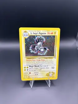 Lt. Surge's Magneton #8 Pokemon Gym Heroes Unlimited WOTC SWIRL - LP - Image 1