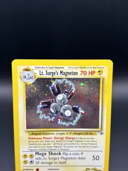 Lt. Surge's Magneton #8 Pokemon Gym Heroes Unlimited WOTC SWIRL - LP - Image 2
