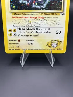Lt. Surge's Magneton #8 Pokemon Gym Heroes Unlimited WOTC SWIRL - LP - Image 3