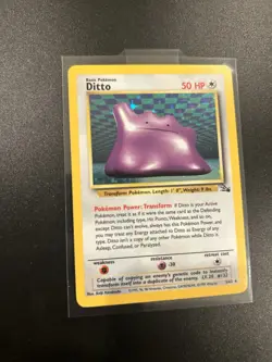 Pokemon TCG Ditto 3/62 Fossil Holo Rare Unlimited English 1999 NM - Image 3