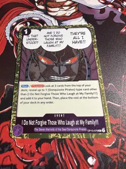 One_piece Royal Blood I Do Not Forgive... #OP10-078 Rare - Image 1