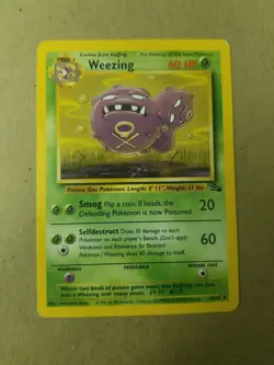 WEEZING 45/62 - Fossil Set - VINTAGE WOTC Pokemon Card - Unlimited - NM - Image 1