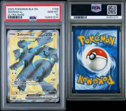 PSA 10 Zekrom ex 158/086 Black Bolt Full Art Ultra Rare Holo - Image 3