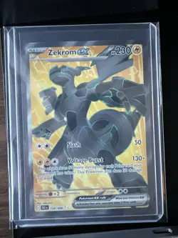 Zekrom EX 158/086 Sv: Black Bolt Ultra Rare Full Art Holo Basic Dragon Pokemon - Image 1