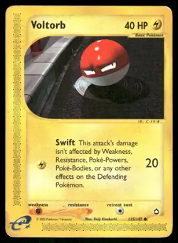 Voltorb 115/147 Aquapolis Pokemon TCG trading card - Image 1
