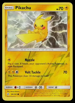 Pokemon Card Cosmic Eclipse Pikachu 66/236 Common Reverse Holo - Image 1
