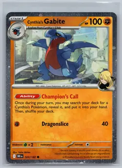 Cynthia's Gabite (Cosmos Holo) 103/182 Miscellaneous Cards & Products Pokemon NM - Image 1