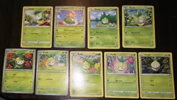 9 Petilil & Lilligant Pokemon Cards MP-NM - Image 1