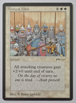 MTG Army of Allah LIGHT Arabian Nights 1993 Vintage Magic Card - Image 1