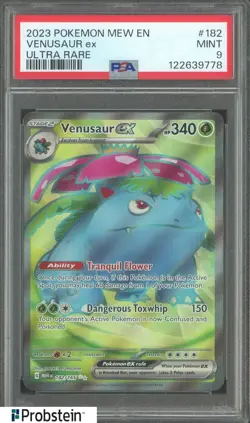 2023 Pokemon Mew EN Ultra Rare #182 Venusaur Ex PSA 9 MINT - Image 1