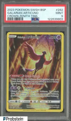 2032 Pokemon SWSH BSP Crown Zenith Tins #282 Galarian Articuno PSA 9 MINT - Image 1